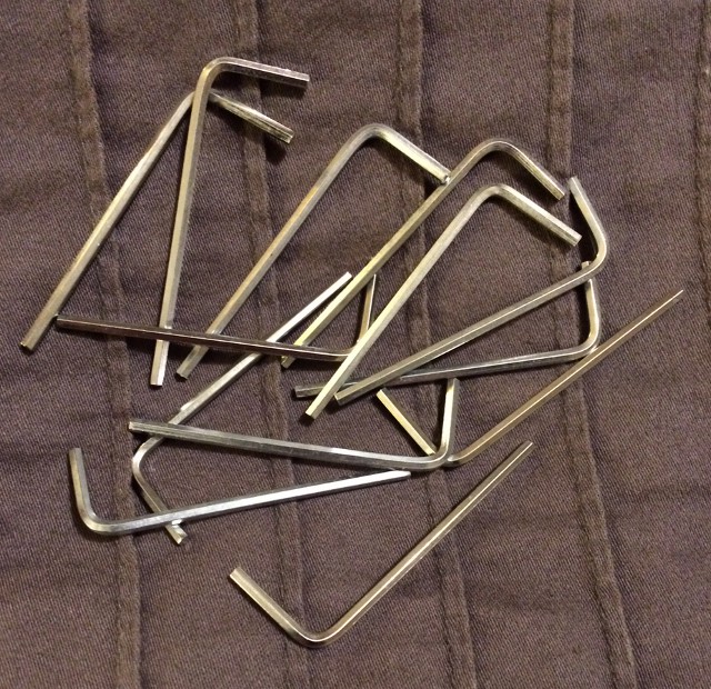 photo of a bunch of extra wrenches leftover from assembling IKEA furniture