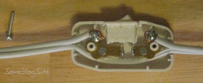photo of the switch installed in the extension cord