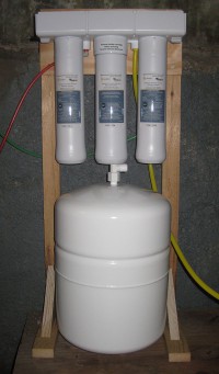 reverse osmosis tank and filters