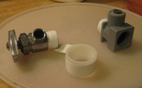 plastic T with sink supply valve