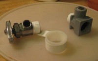plastic T with sink supply valve
