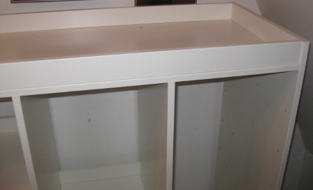 photo of the bottom of a set of TROFAST shelves