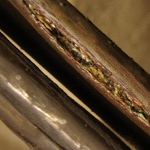 picture of a split in a water heater element