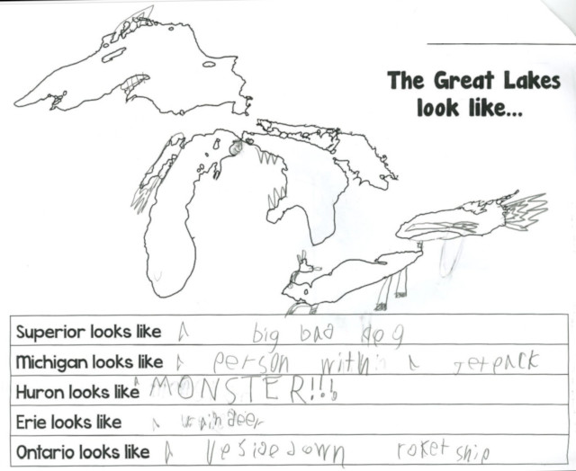 image of Great Lakes schoolwork
