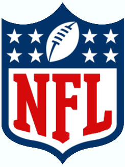 image of the NFL shield logo, which has has been fixed so the letters match the contours of the shield