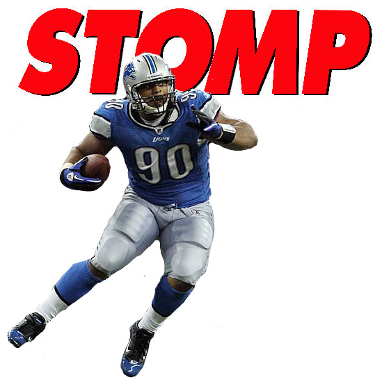 flyer advertising Stomp, starring Ndamukong Suh of the Lions