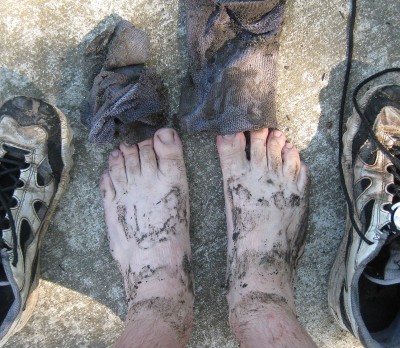 Finger Water Shoes on Photo Of Muddy Feet  Socks  And Shoes After Warrior Dash