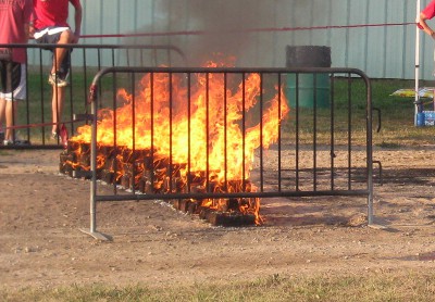 photo of the fire (warrior roast) obstacle at Warrior Dash