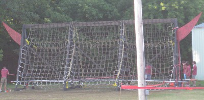 photo of the cargo climb obstacle at Warrior Dash