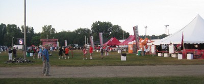 photo of tents at Warrior Dash