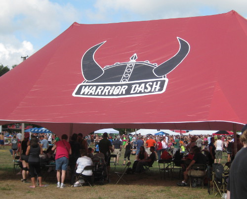 photo of a Warrior Dash tent