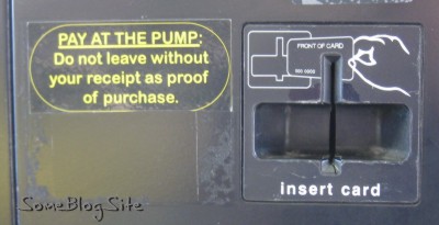 picture of gas station sign saying to take your receipt