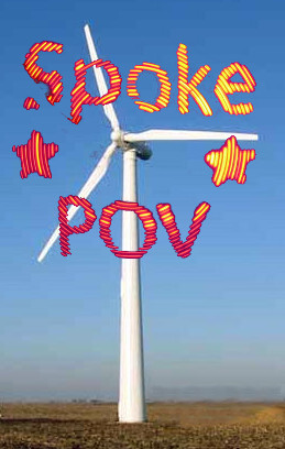 photo of an electricity-generating wind turbine windmill