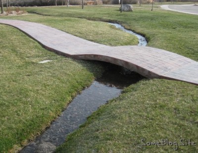 photo of scenic creek and footbridge in Idaho