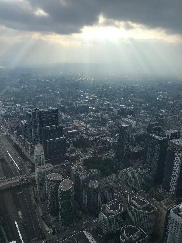 image of the view from the CN Tower over Toronto