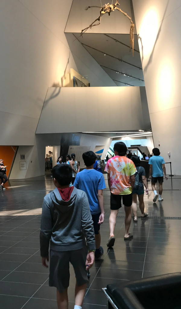 image of people leaving the Royal Ontario Musem in Toronto