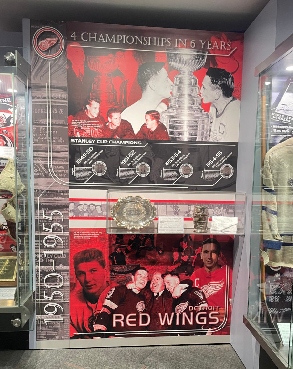 image of Red Wings display at the hockey hall of fame