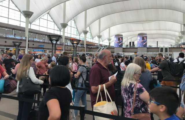 image of the security lines at the airport in Denver