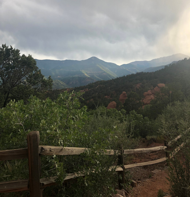 image of the view from a trail at Garden of the Gods in Colorado Springs