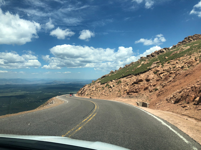 image of the road up Pike's Peak in Colorado Springs