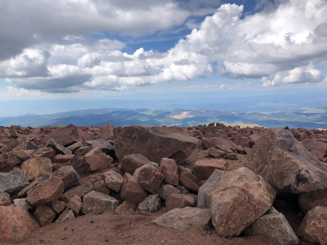 image of the ground at the summit of Pike's Peak in Colorado Springs