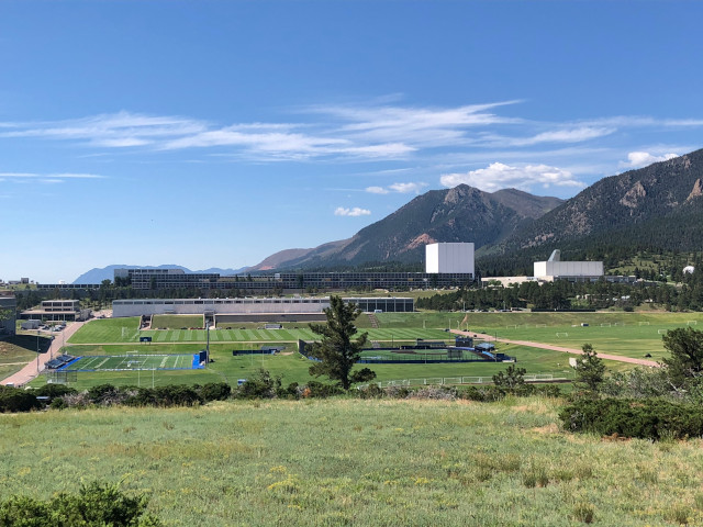 image of the grounds at USAFA Air Force Academy in Colorado Springs