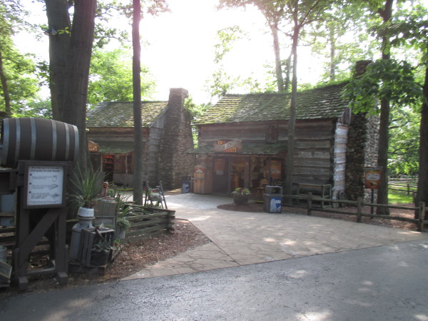 Frontier Trail buildings at Cedar Point in 2014