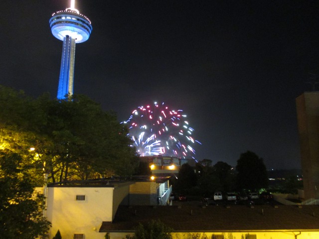 photo of fireworks at Niagara Falls