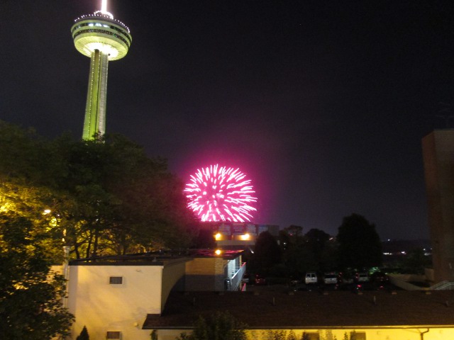 photo of the fireworks at Niagara Falls