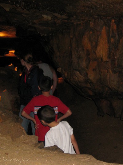 photo of people on a cave tour