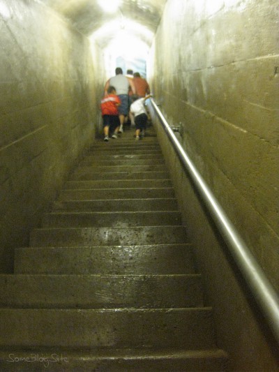 the stairway at the Ohio Caverns