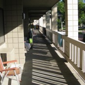 picture of the balcony of the Duneside Apartments at Maranatha