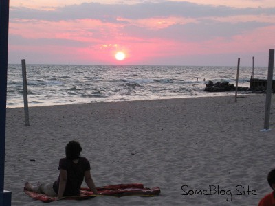 picture of a sunset at the Lake Michigan beach at Maranatha