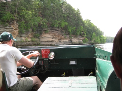 picture of the view during original Wisconsin ducks on land