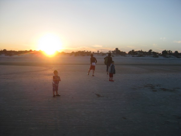 photo of on the beach in St. Augustine, FL at sunset