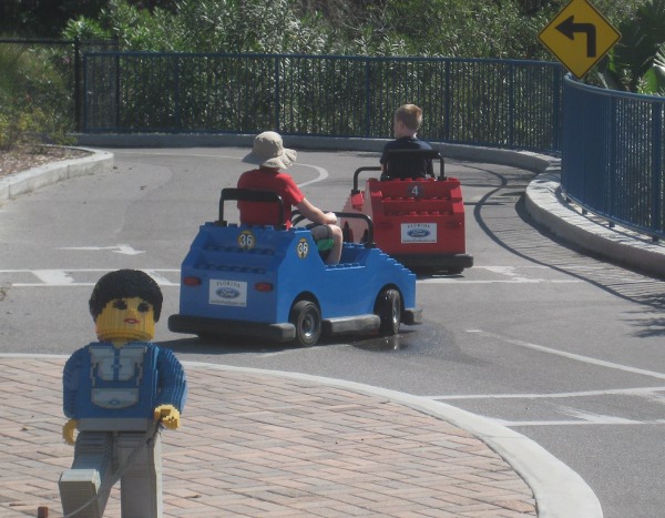 photo of kids driving cars at Legoland in Orlando, FL