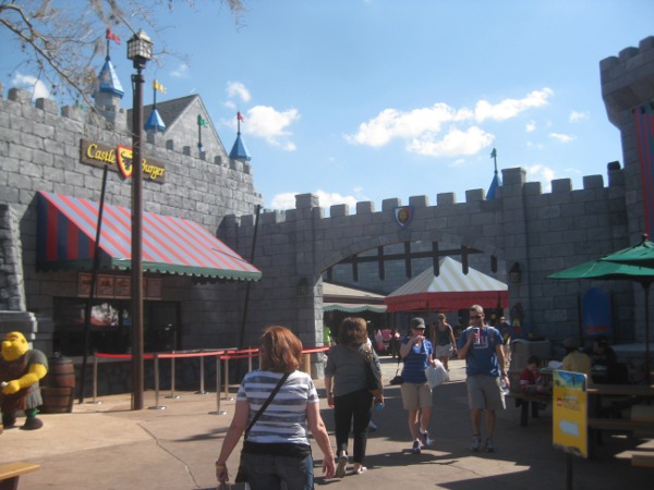 photo of the castle area at Legoland in Orlando, FL