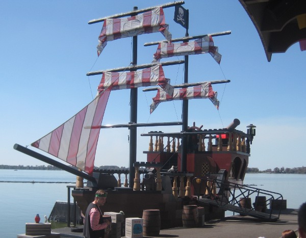 photo of the pirate ship at Legoland in Orlando, FL