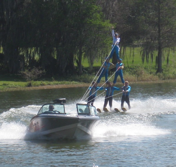 photo of the ski show at Legoland in Orlando, FL