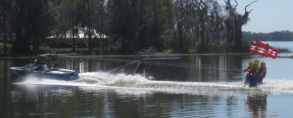 photo of the water skiing soldiers at Legoland in Orlando, FL