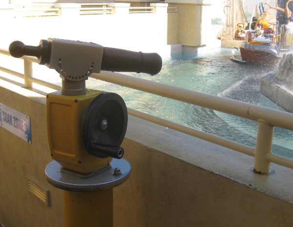 photo of a squirt gun at the Chima ride at Legoland in Orlando, FL