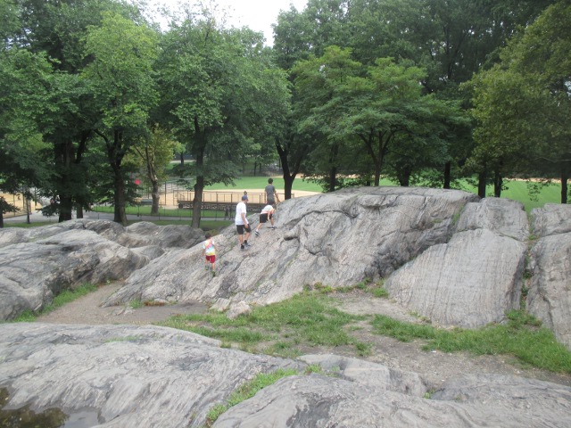 photo of the boys playing in Central Park