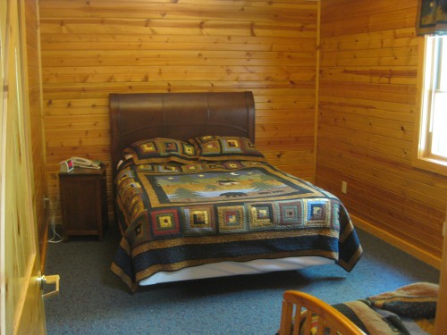 photo of the cabin bedroom interior at Pokagon State Park in Angola Indiana