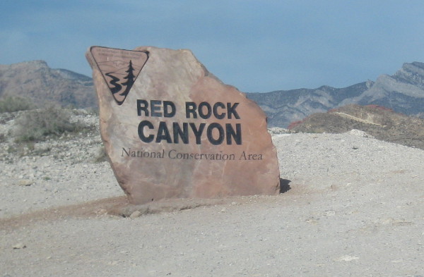 photo of the sign for Red Rock Canyon