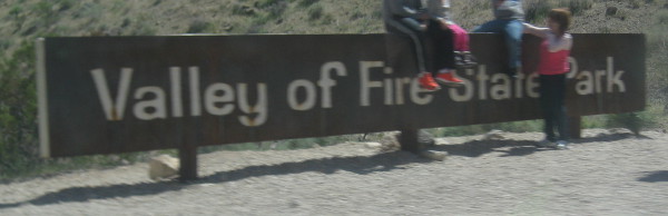 photo of the sign at the entrance to the Valley of Fire