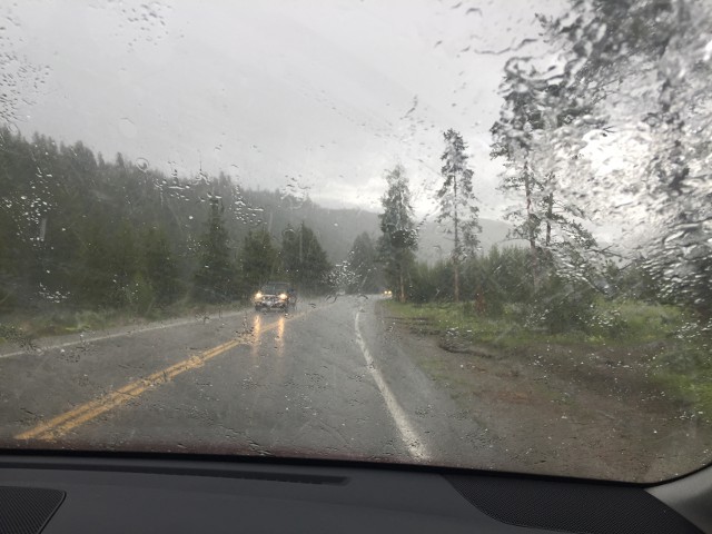 image of the rain at Yellowstone National Park