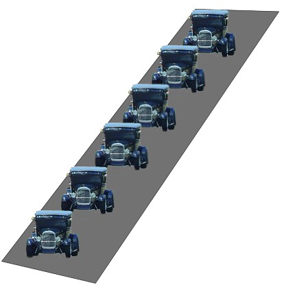 image of cars driving in a line