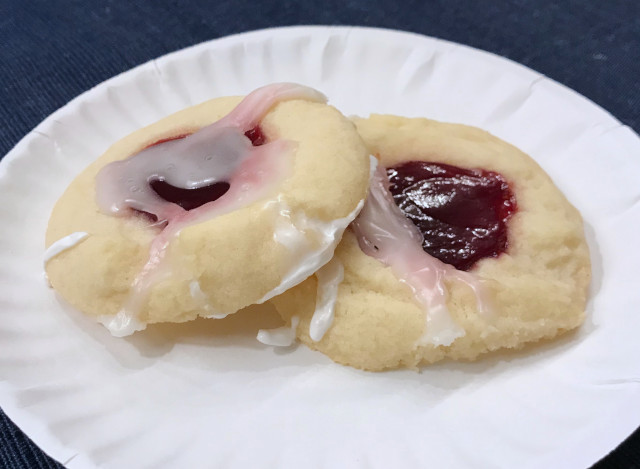 image of Christmas cookies called thumbprints