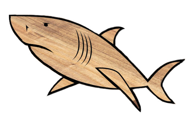 picture of a shark-shaped charcuterie board, making it a sharkuterie board
