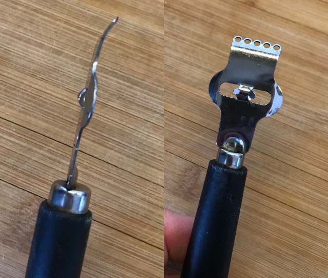 image of a kitchen tool used to score cucumbers